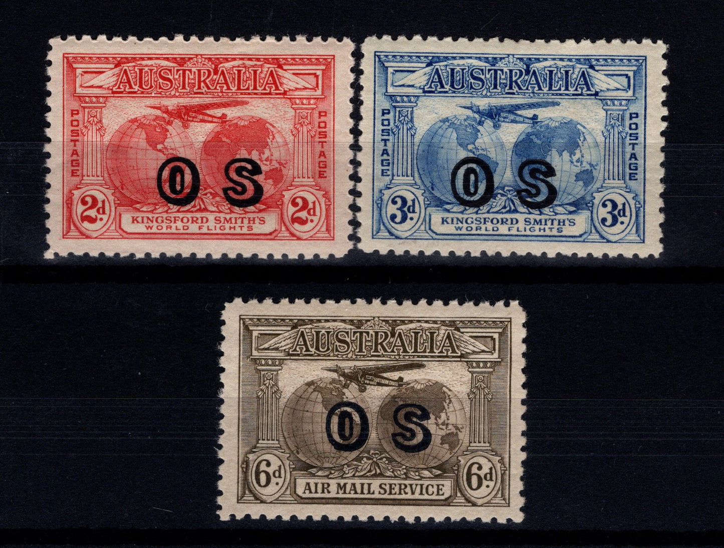 Australia 1931 Airmail Set with OS Overprint MNH