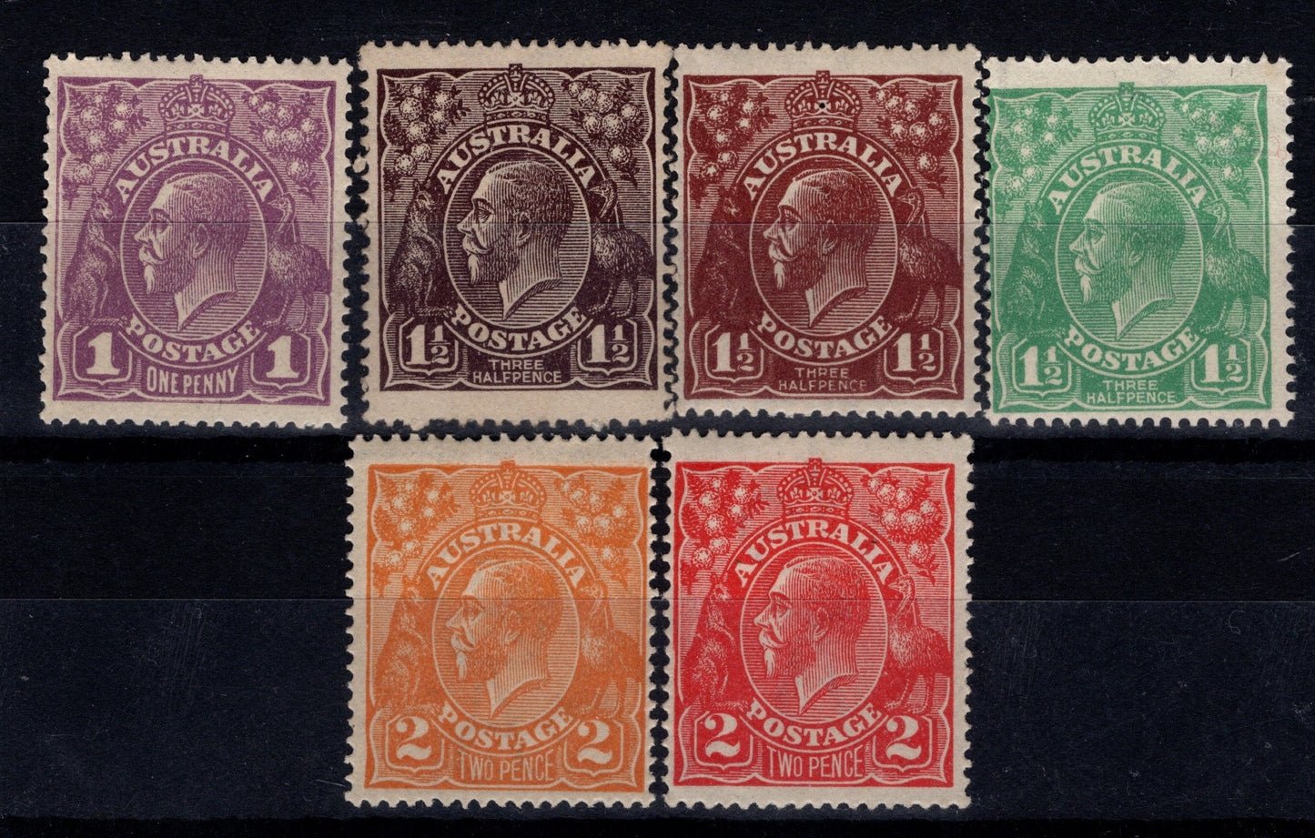 KGV Heads Single Watermark MNH