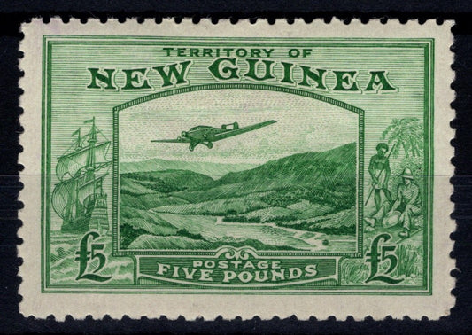 New Guinea Bulolo River Air Mail £5 Pounds Stamp MLH