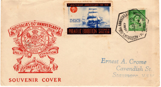 Australia Philatelic Exhibition 1938 Cover