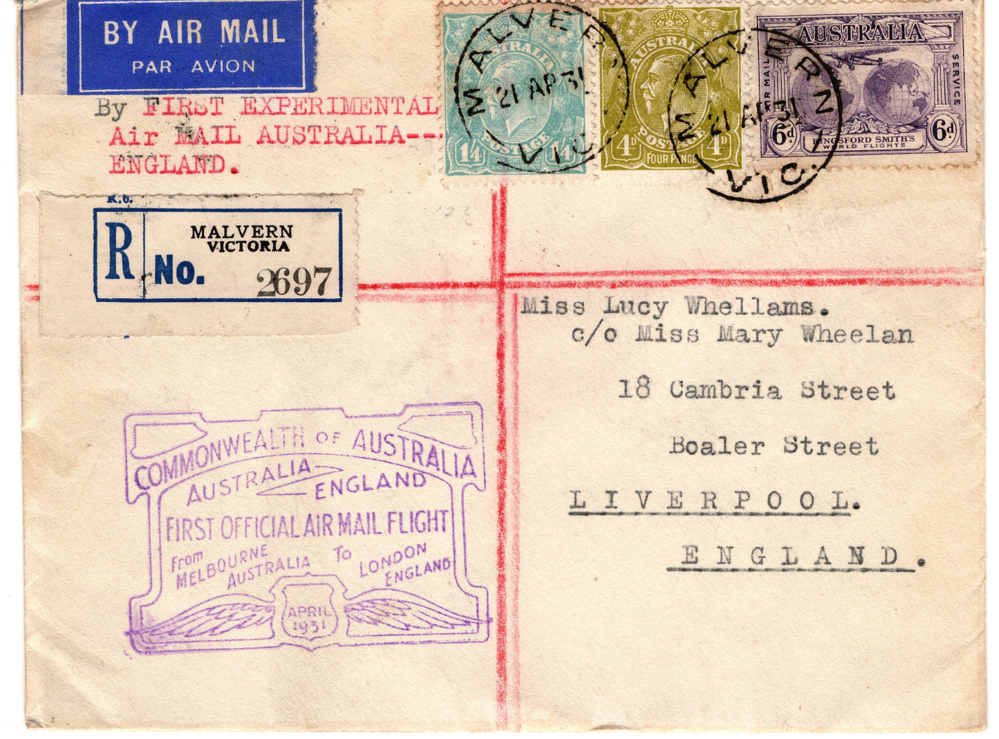 Australia First Experimental Air Cover to UK