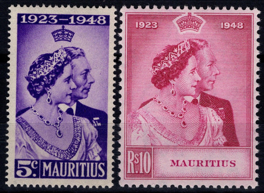 Mauritius Silver Wedding Set MNH