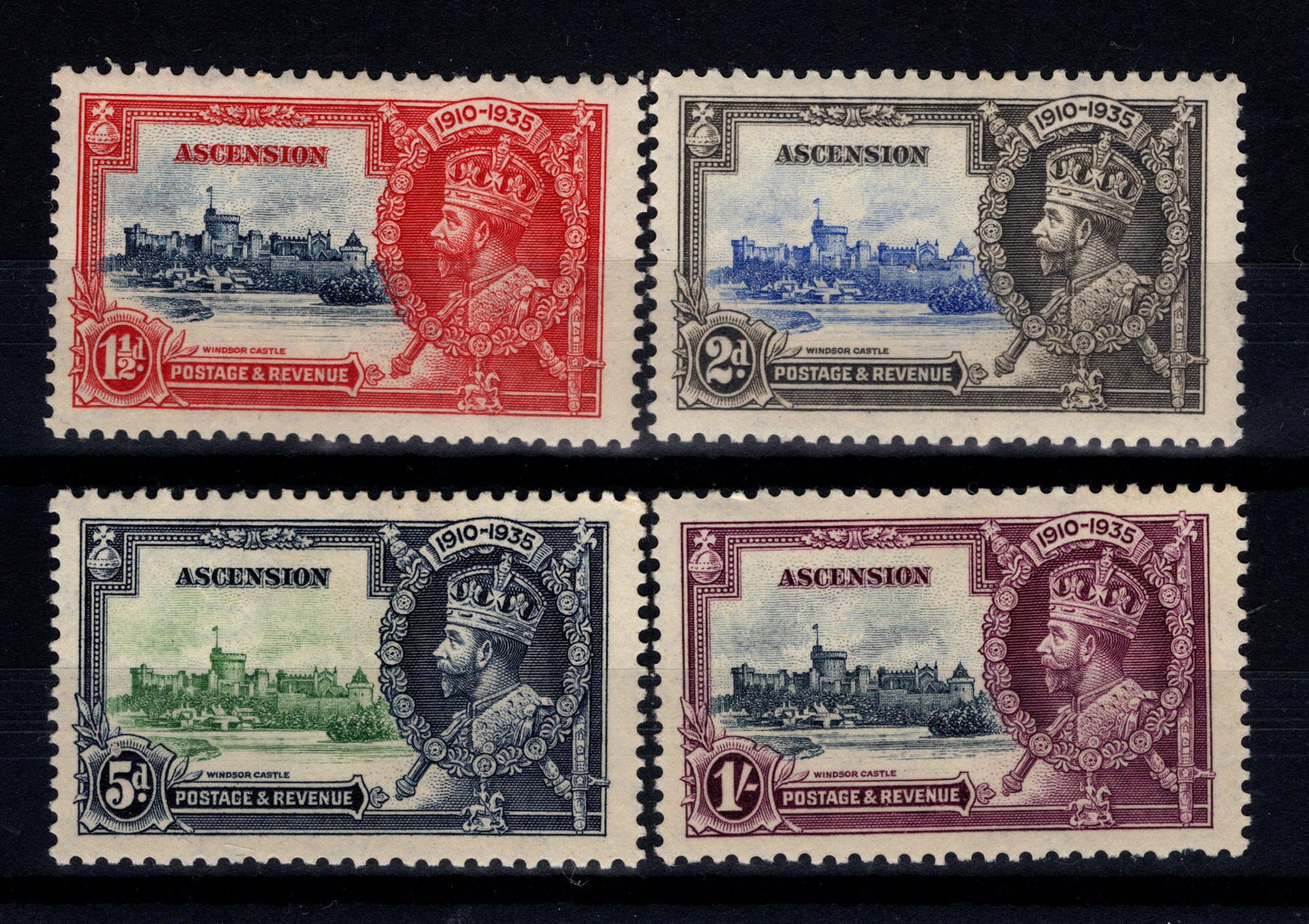 Ascension Island 1935 Silver Jubilee Set MLH