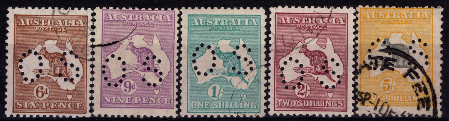 Australia Kangaroos Fine Used OS Perforation