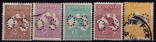 Australia Kangaroos Fine Used OS Perforation