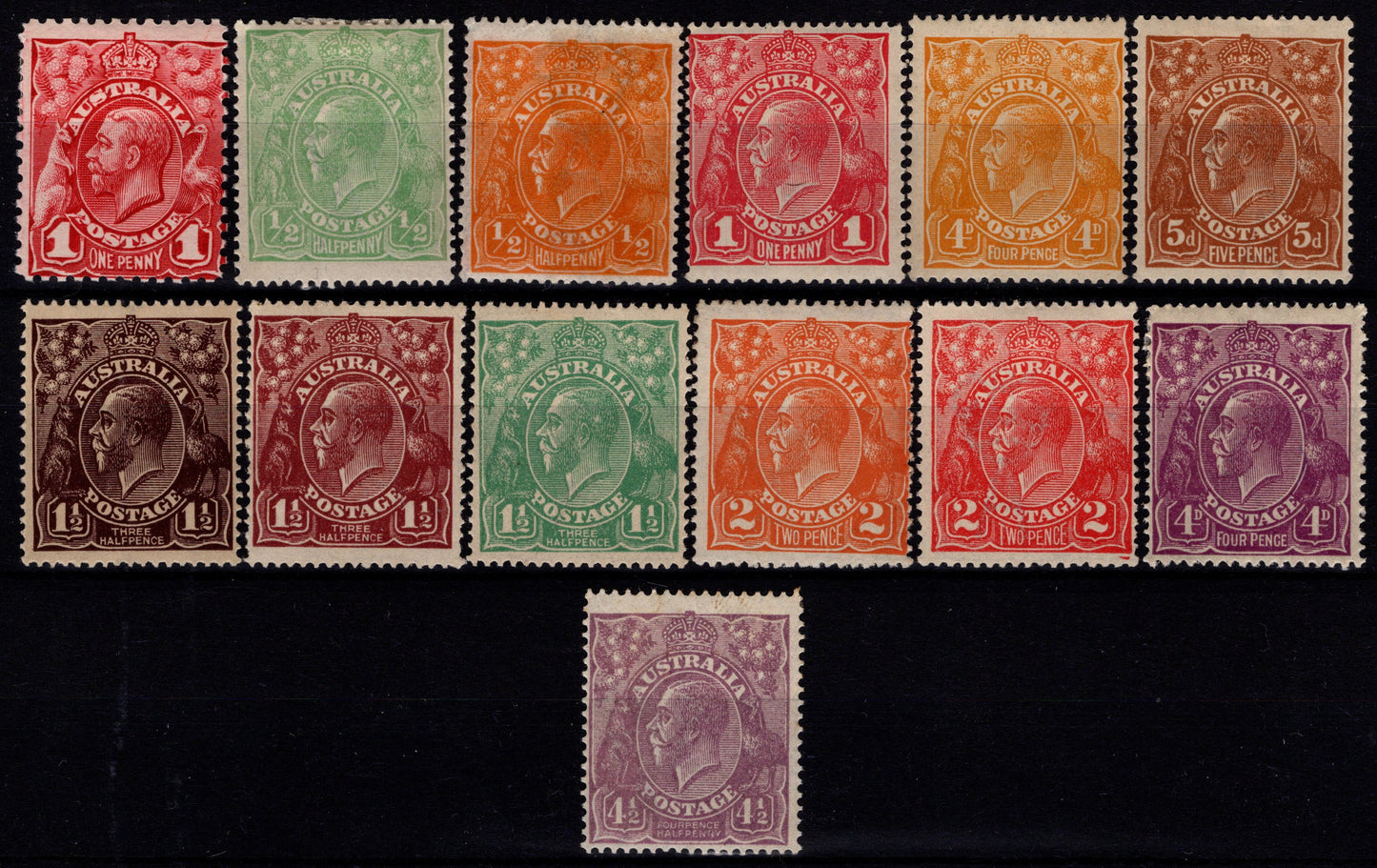 Australia KGV Heads Fine Mint