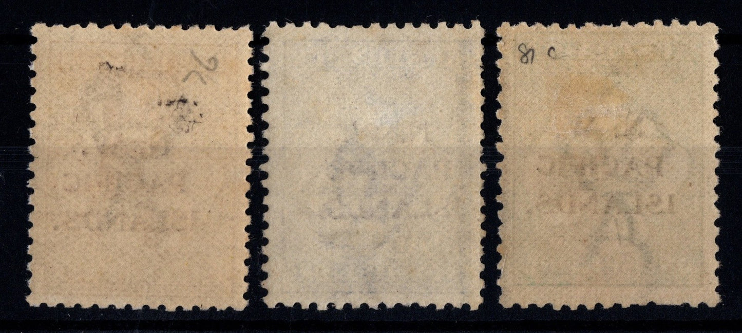 New Guinea NWPI  Mint SG76/78/81