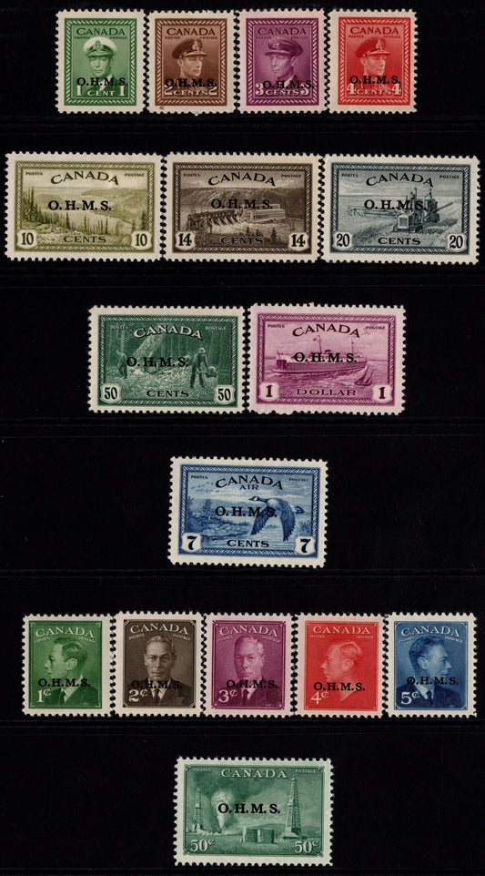 Canada KGV 1 Mint  OHMS Sets